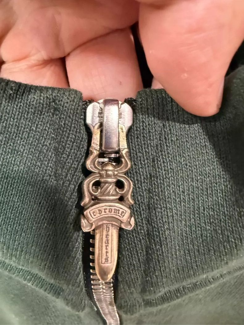 Chrome Hearts Chrome Hearts Dark Green Half-Zip Sweatshirt-yf Size US S / EU 44-46 / 1 - 5 Thumbnail