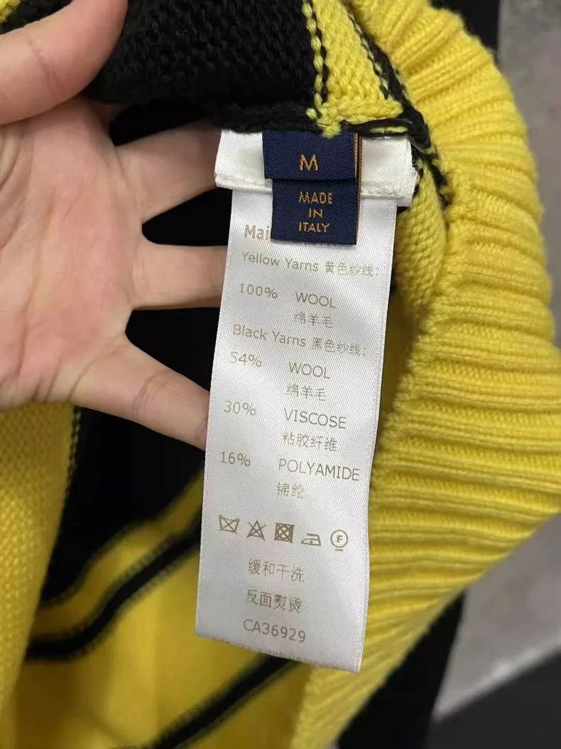 Louis Vuitton Louis Vuitton Black and Yellow Sweater-yf Size US M / EU 48-50 / 2 - 7 Thumbnail