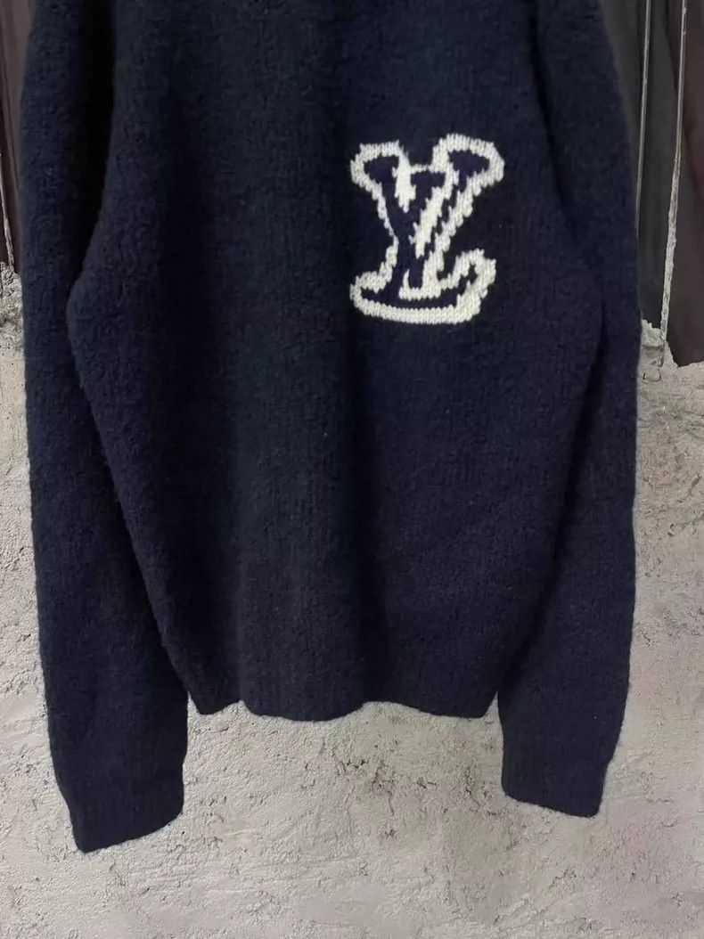 Louis Vuitton Louis Vuitton Blue Teddy Sweater-yf Size US L / EU 52-54 / 3 - 3 Thumbnail