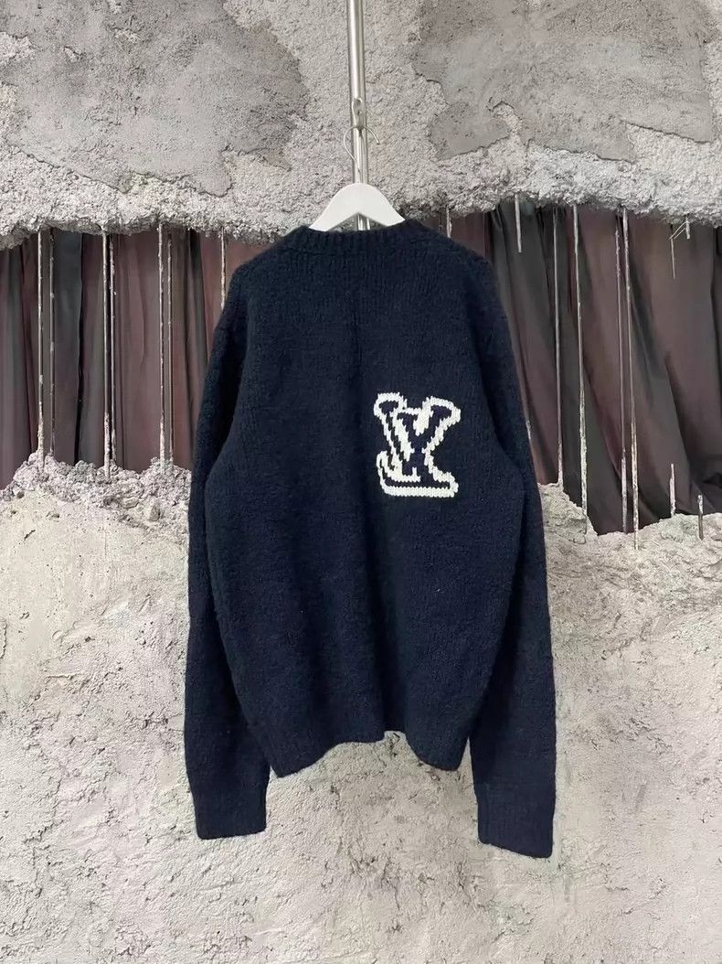 Louis Vuitton Louis Vuitton Blue Teddy Sweater-yf Size US L / EU 52-54 / 3 - 2 Thumbnail
