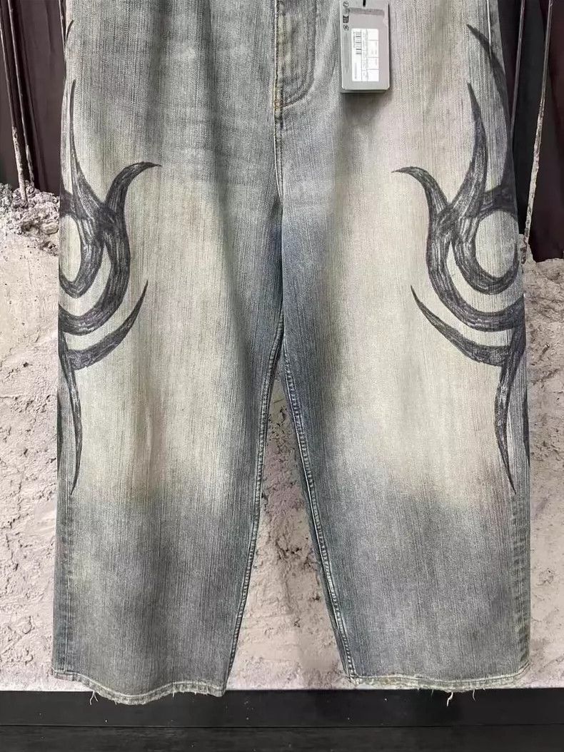 Balenciaga Balenciaga Dragon Pattern Denim Pants-yf Size US 26 / EU 42 - 5 Thumbnail