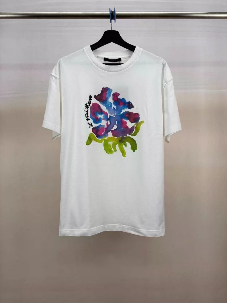 Louis Vuitton Louis Vuitton Tie-Dye Floral Short Sleeve Shirt-yf Size US M / EU 48-50 / 2 - 2 Thumbnail
