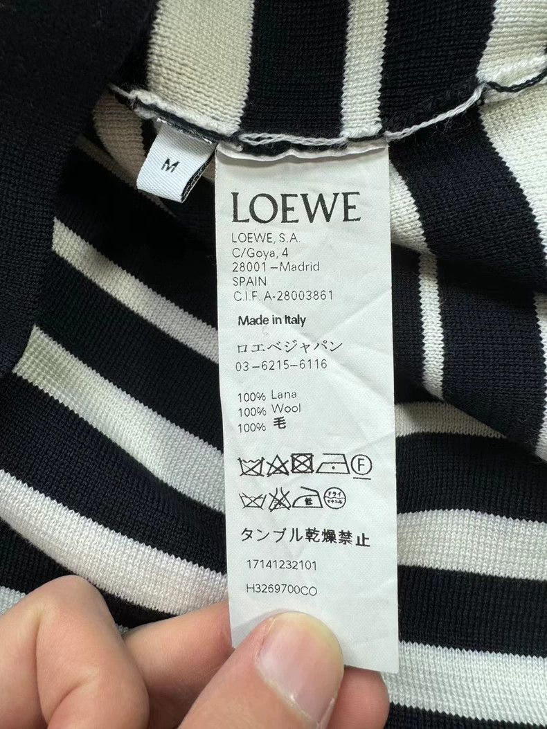 Loewe Loewe Striped Embroidered Logo Knit Top-yf Size US M / EU 48-50 / 2 - 6 Thumbnail