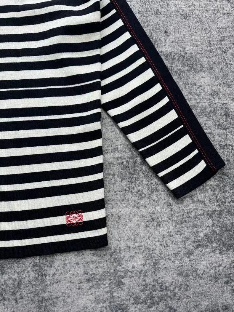 Loewe Loewe Striped Embroidered Logo Knit Top-yf Size US M / EU 48-50 / 2 - 3 Thumbnail