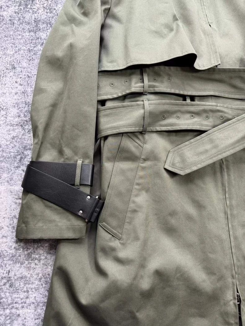 Valentino Valentino Olive Green Double Layer Trench Coat-yf Size US L / EU 52-54 / 3 - 4 Thumbnail