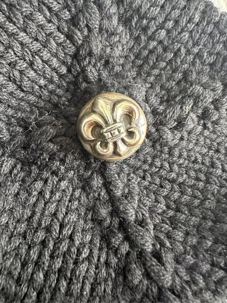 Chrome Hearts Chromehearts Knitted Hat with Silver Emblem-yf Size ONE SIZE - 3 Thumbnail