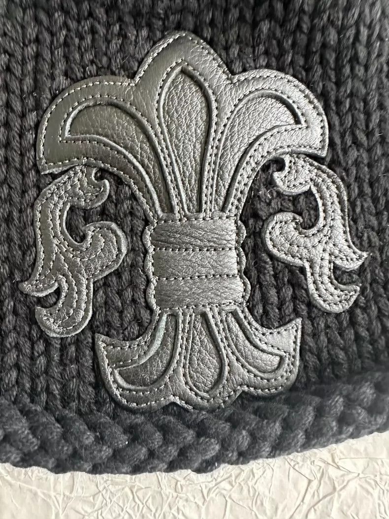 Chrome Hearts Chromehearts Knitted Hat with Silver Emblem-yf Size ONE SIZE - 4 Thumbnail