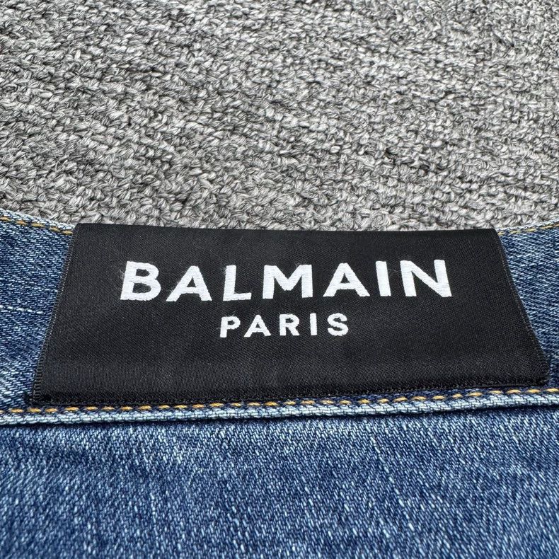 Balmain Balmain Distressed Denim Shorts Size 31-yf Size US 31 - 3 Thumbnail