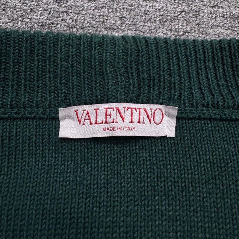 Valentino Valentino Striped V-Neck Long Sleeve Knitwear-yf Size US L / EU 52-54 / 3 - 4 Thumbnail