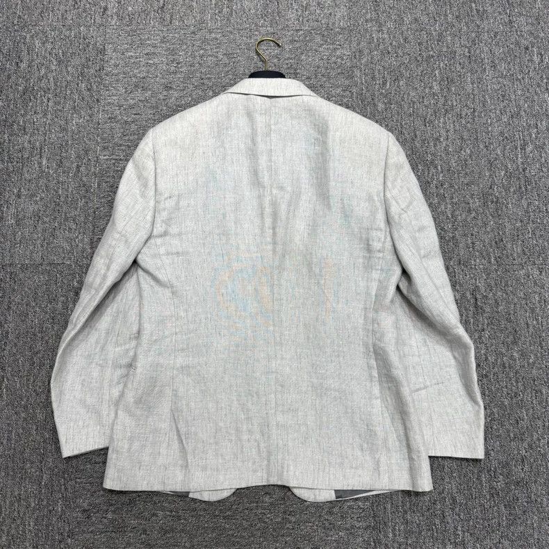 Emporio Armani Giorgio Armani Gray Linen Suit Jacket-yf Size US L / EU 52-54 / 3 - 2 Thumbnail