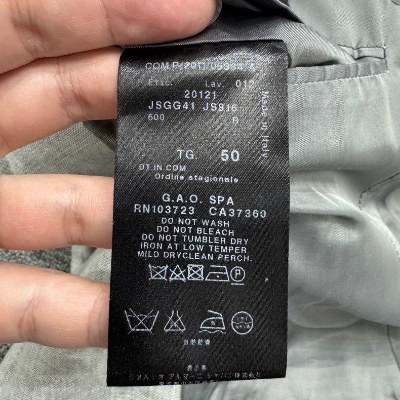 Emporio Armani Giorgio Armani Gray Linen Suit Jacket-yf Size US L / EU 52-54 / 3 - 5 Thumbnail