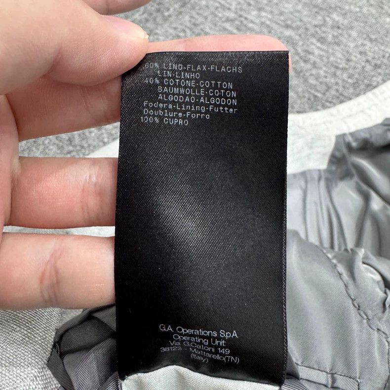 Emporio Armani Giorgio Armani Gray Linen Suit Jacket-yf Size US L / EU 52-54 / 3 - 6 Thumbnail