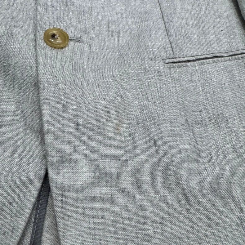 Emporio Armani Giorgio Armani Gray Linen Suit Jacket-yf Size US L / EU 52-54 / 3 - 3 Thumbnail