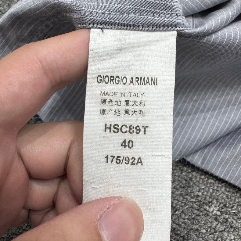 Emporio Armani Giorgio Armani Striped Button-Up Shirt-yf Size US M / EU 48-50 / 2 - 5 Thumbnail
