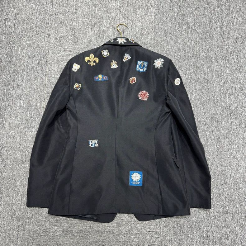 Alexander McQueen Alexandermcqueen Embroidered Badge Suit Jacket-yf Size US L / EU 52-54 / 3 - 2 Thumbnail