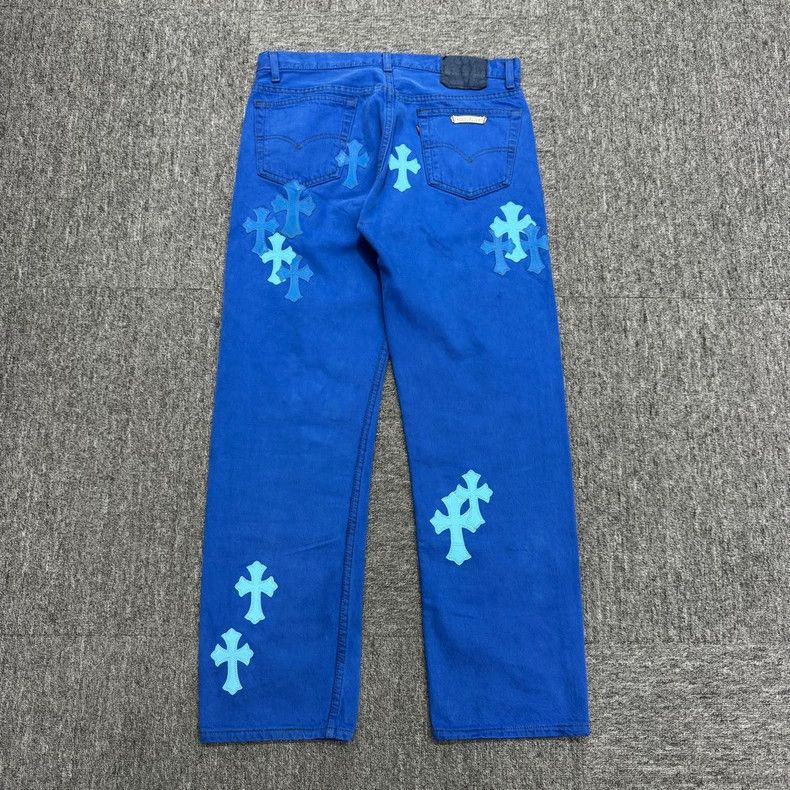Chrome Hearts Chrome Hearts London Limited Blue Denim Pants-yf Size US 32 / EU 48 - 2 Thumbnail