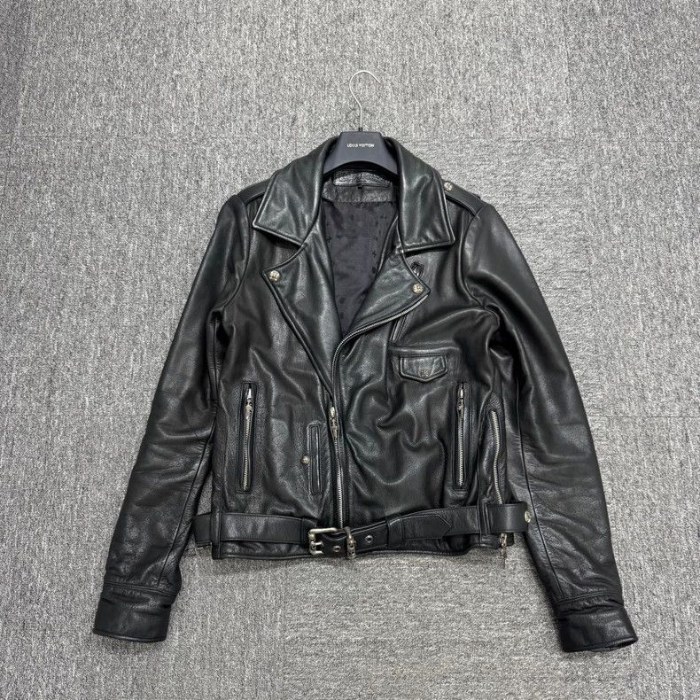 Chrome Hearts Chorme Hearts Black Leather Biker Jacket-yf Size US M / EU 48-50 / 2 - 2 Thumbnail