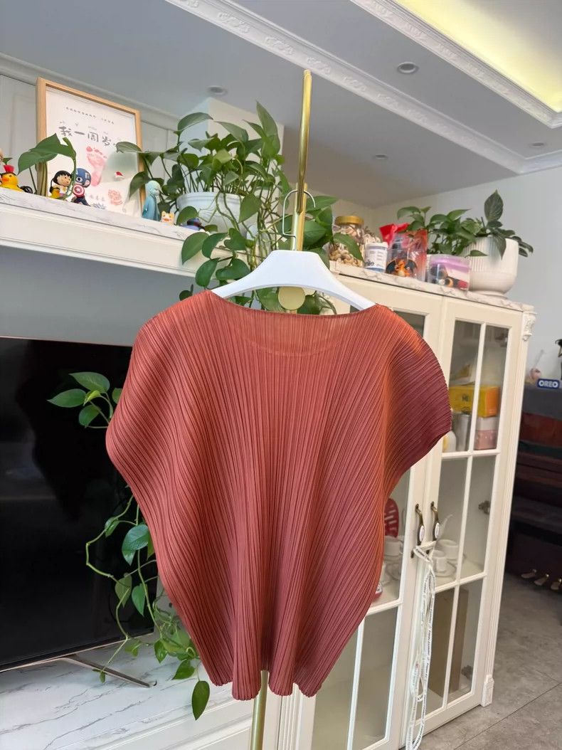 Issey Miyake Brown Short Sleeve Kimono Style Top-yf Size US M / EU 48-50 / 2 - 5 Thumbnail