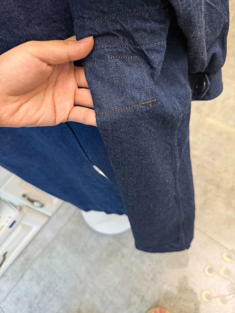 Kapital Denim Trench Coat with Adjustable Waist Drawstring-yf Size US M / EU 48-50 / 2 - 5 Thumbnail