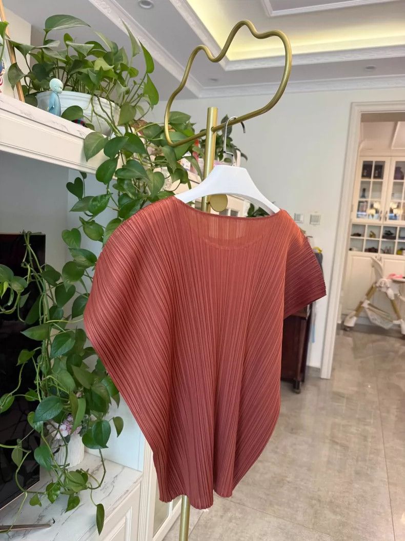 Issey Miyake Issey Miyake Short Sleeve Brown Top-yf Size US M / EU 48-50 / 2 - 4 Thumbnail