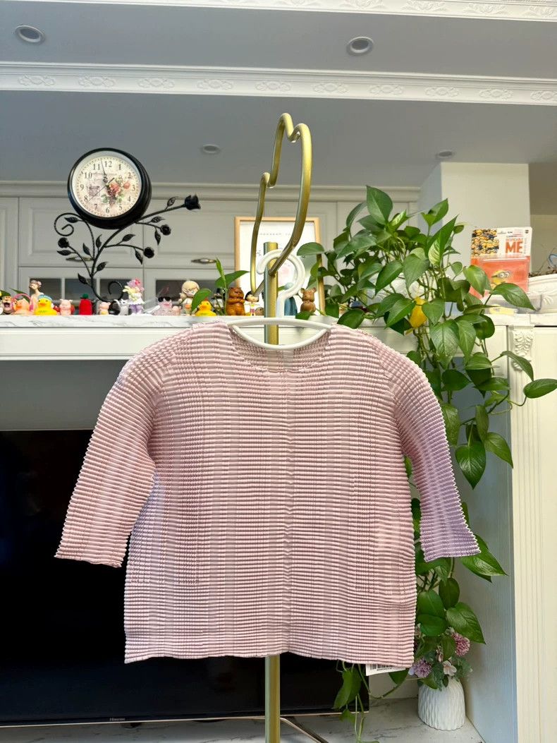 Issey Miyake Issey Miyake Waffle Top in Pink-yf Size US M / EU 48-50 / 2 - 3 Thumbnail
