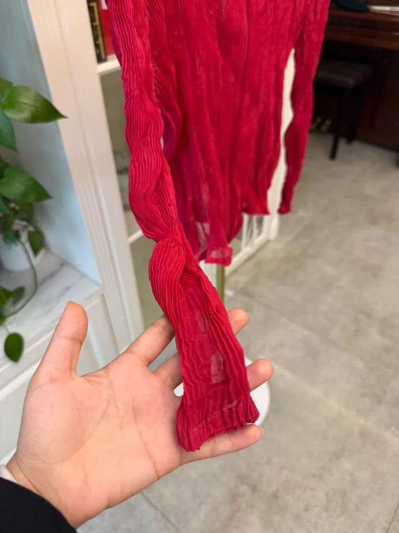 Issey Miyake Issey Miyake Red Long Sleeve Jacket-yf Size US M / EU 48-50 / 2 - 4 Thumbnail