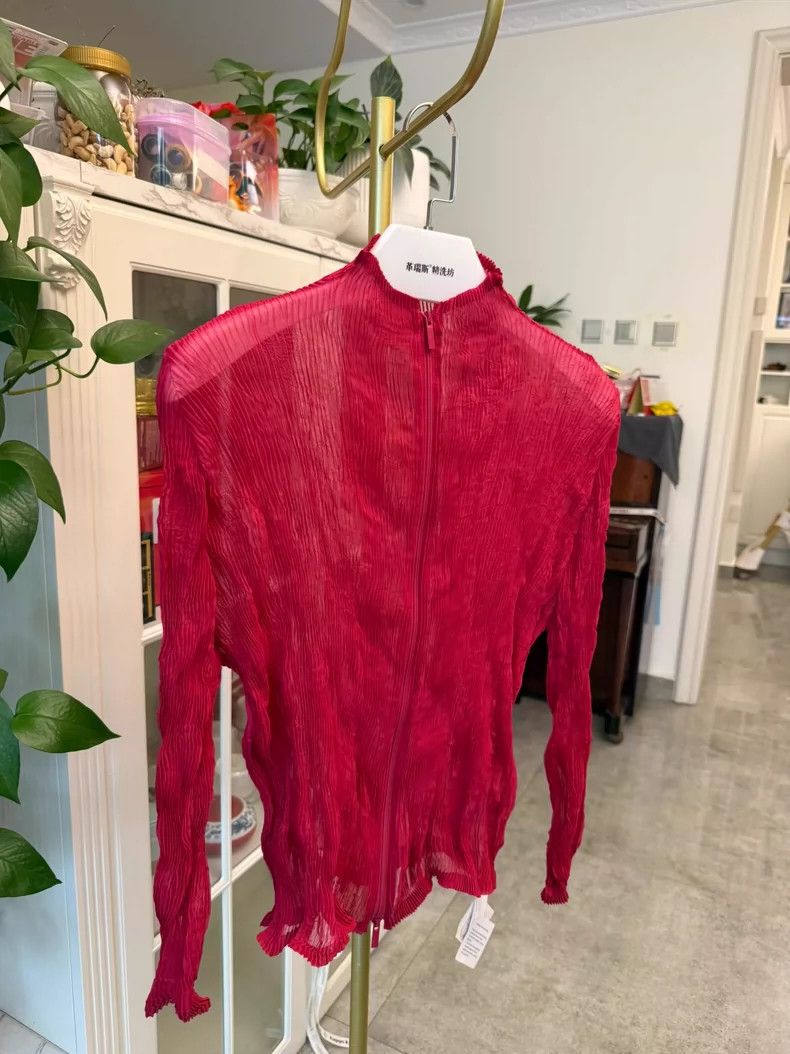 Issey Miyake Issey Miyake Red Long Sleeve Jacket-yf Size US M / EU 48-50 / 2 - 3 Thumbnail