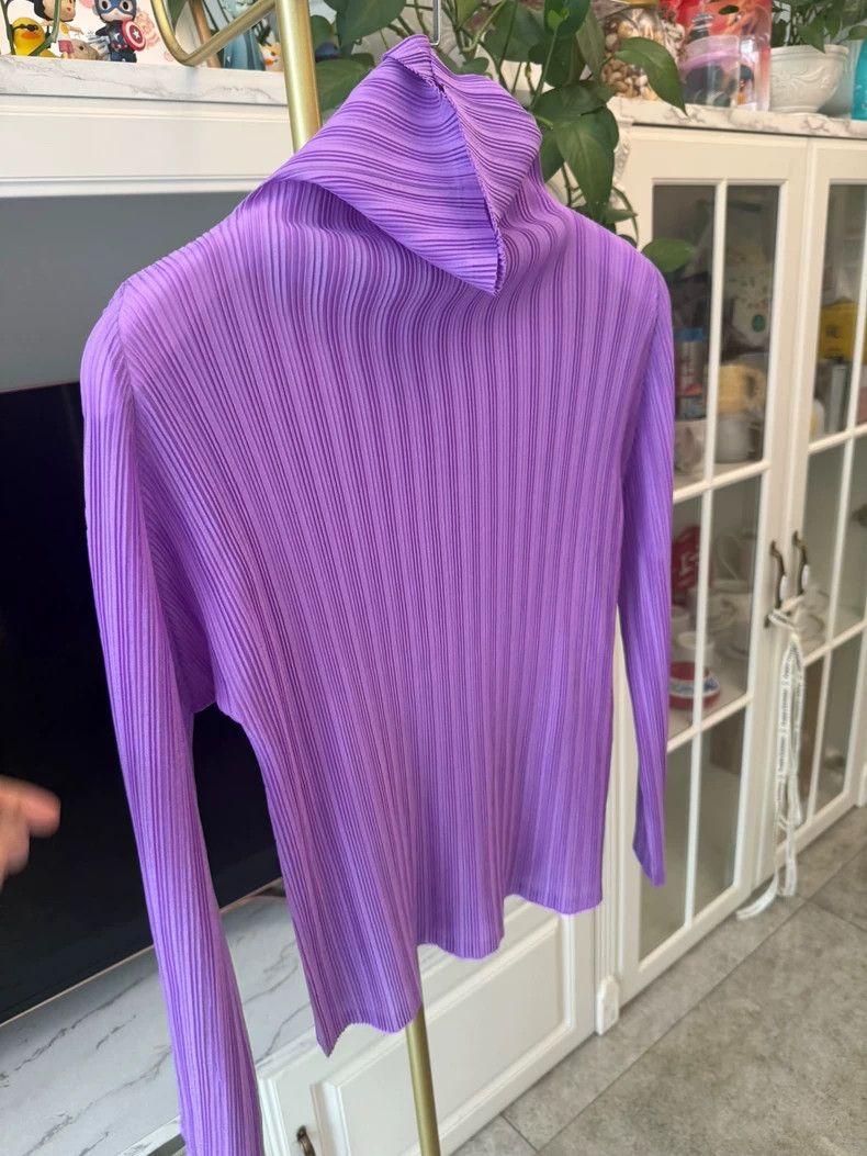 Issey Miyake Issey Miyake Long Sleeve High Neck Top-yf Size US M / EU 48-50 / 2 - 2 Thumbnail