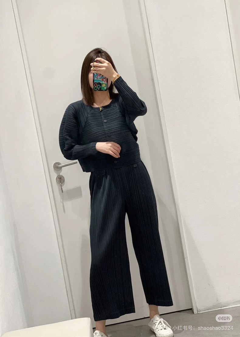 Issey Miyake Issey Miyake Charcoal Gray Cardigan Top-yf Size US M / EU 48-50 / 2 - 9 Thumbnail