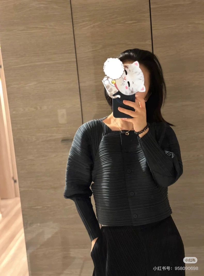 Issey Miyake Issey Miyake Charcoal Gray Cardigan Top-yf Size US M / EU 48-50 / 2 - 8 Thumbnail
