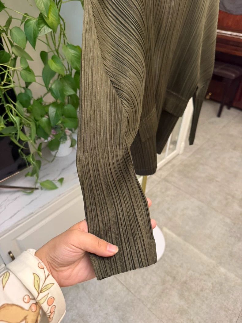 Issey Miyake Issey Miyake Zip Cardigan in Khaki Green-yf Size US M / EU 48-50 / 2 - 2 Thumbnail