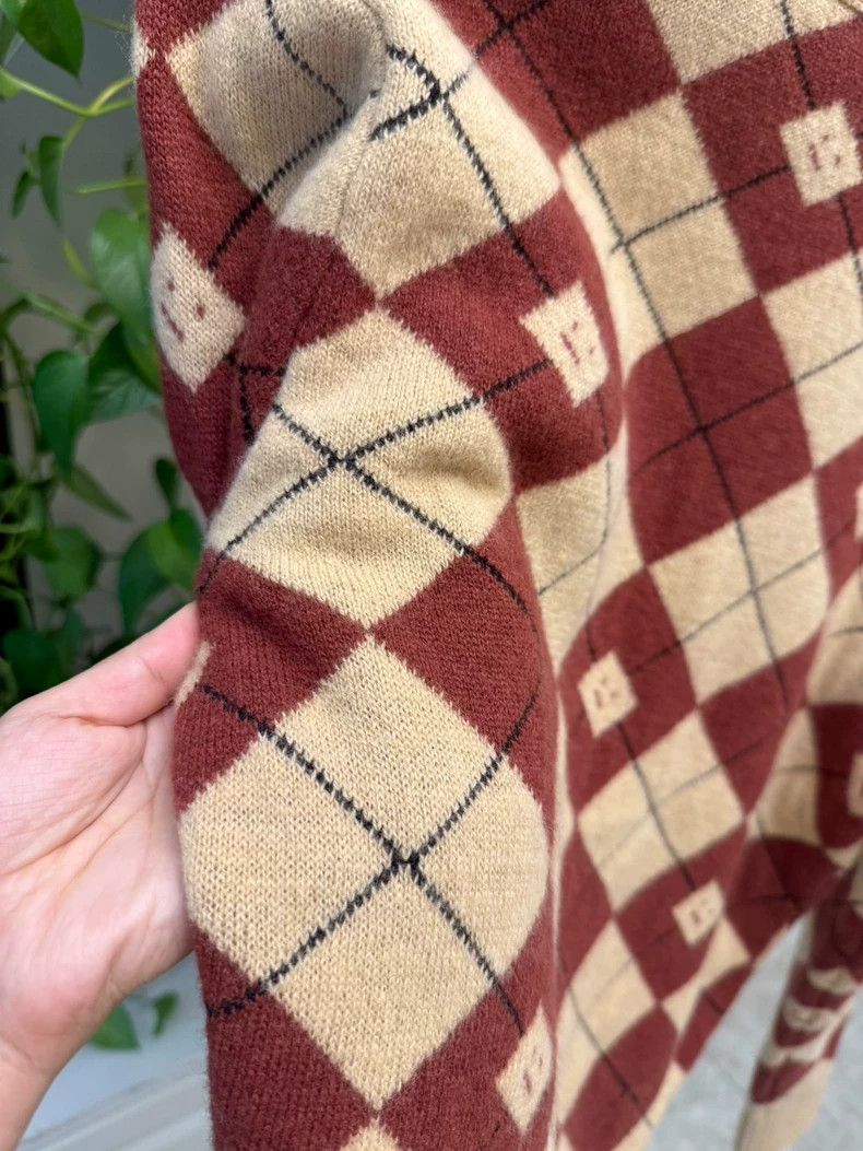 Acne Studios Acne Studios Argyle Pattern Cardigan Sweater-yf Size US S / EU 44-46 / 1 - 6 Thumbnail
