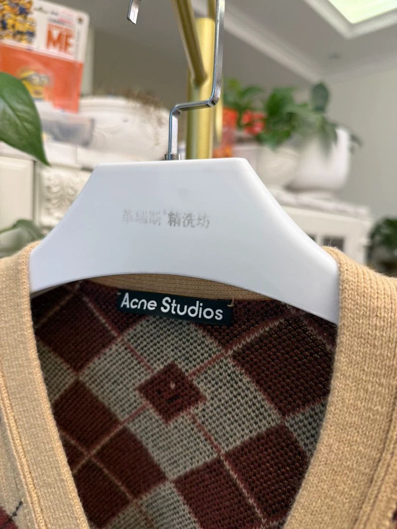 Acne Studios Acne Studios Argyle Pattern Cardigan Sweater-yf Size US S / EU 44-46 / 1 - 4 Thumbnail