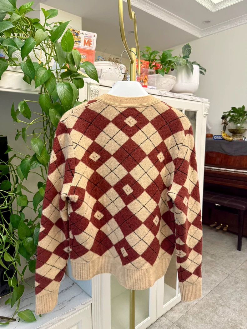 Acne Studios Acne Studios Argyle Pattern Cardigan Sweater-yf Size US S / EU 44-46 / 1 - 5 Thumbnail