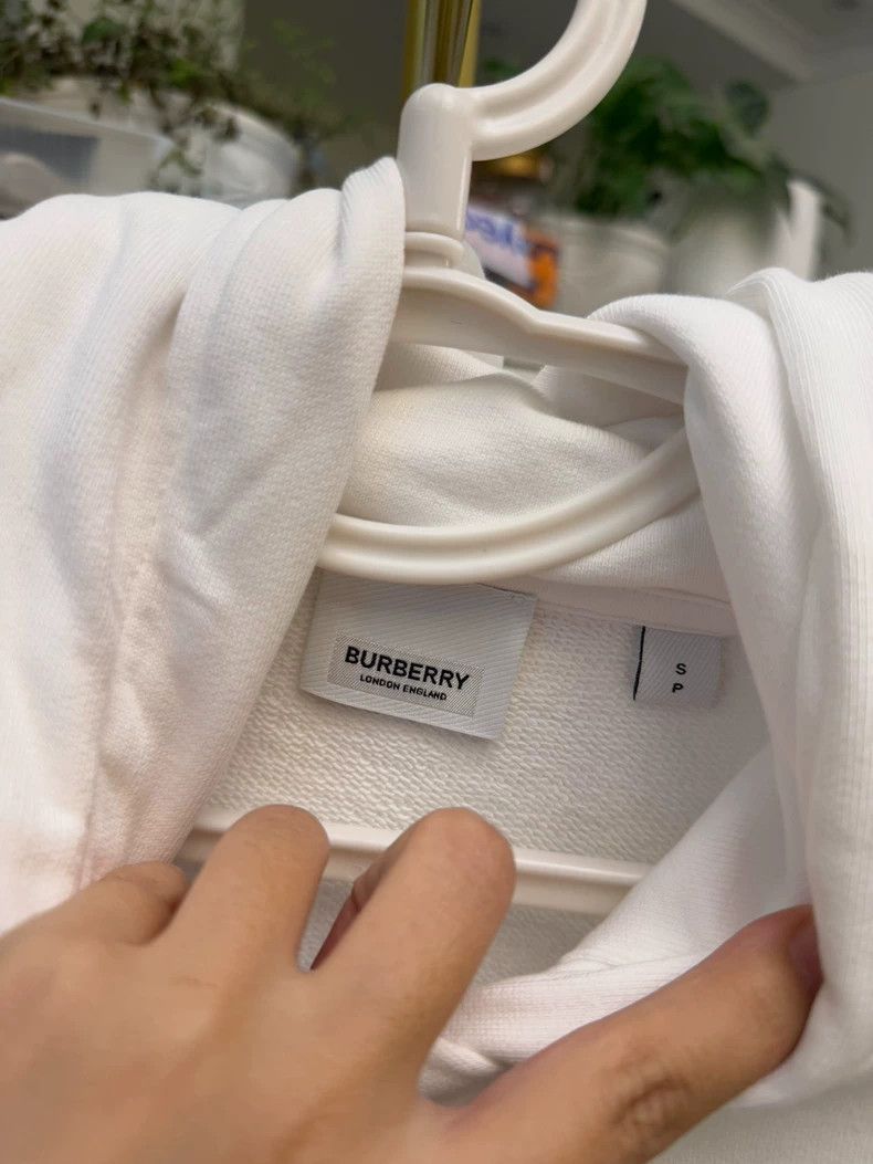 Burberry Burberry Long Sleeve Hoodie with Plaid Details-yf Size US S / EU 44-46 / 1 - 7 Thumbnail