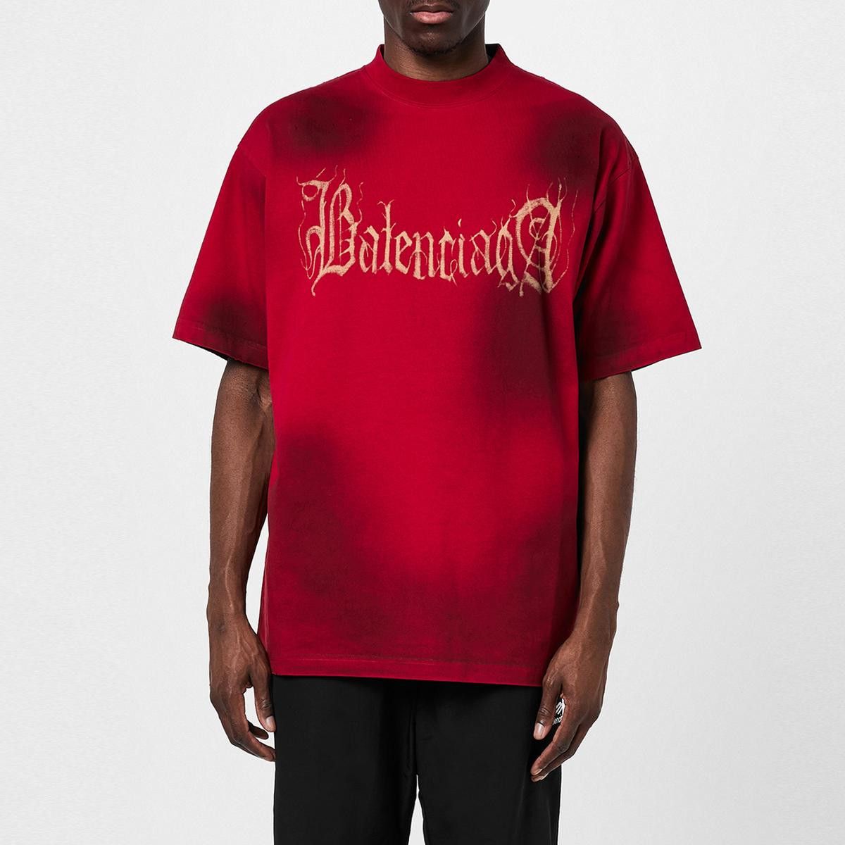Balenciaga HEAVY METAL T-SHIRT in RED Size US M / EU 48-50 / 2 - 3 Thumbnail