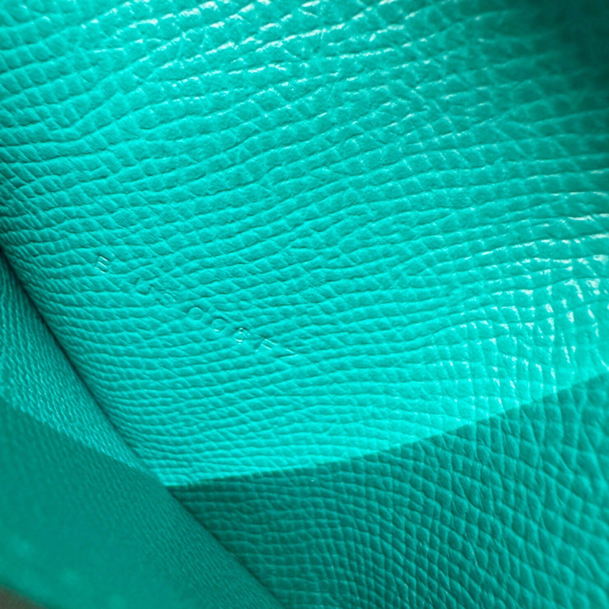 Hermes HERMES Bearn Combination Epson Vert Jade B Stamp 2023 Made Green Silver Metal Fittings Compact Wallet Size ONE SIZE - 11 Thumbnail