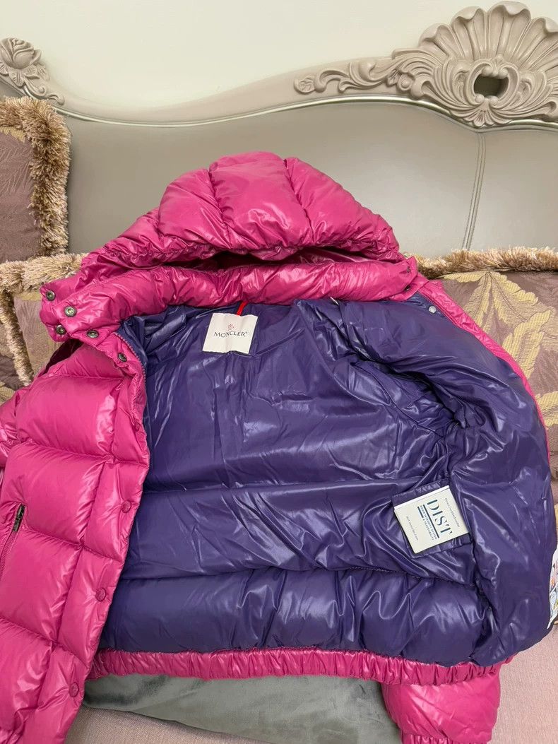 Moncler Moncler Pink Velvet Puffer Jacket Girls-yf Size US M / EU 48-50 / 2 - 4 Thumbnail