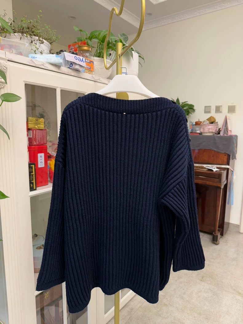 Max Mara Maxmara Sportmax Knitted Sweater in Dark Blue-yf Size US L / EU 52-54 / 3 - 6 Thumbnail