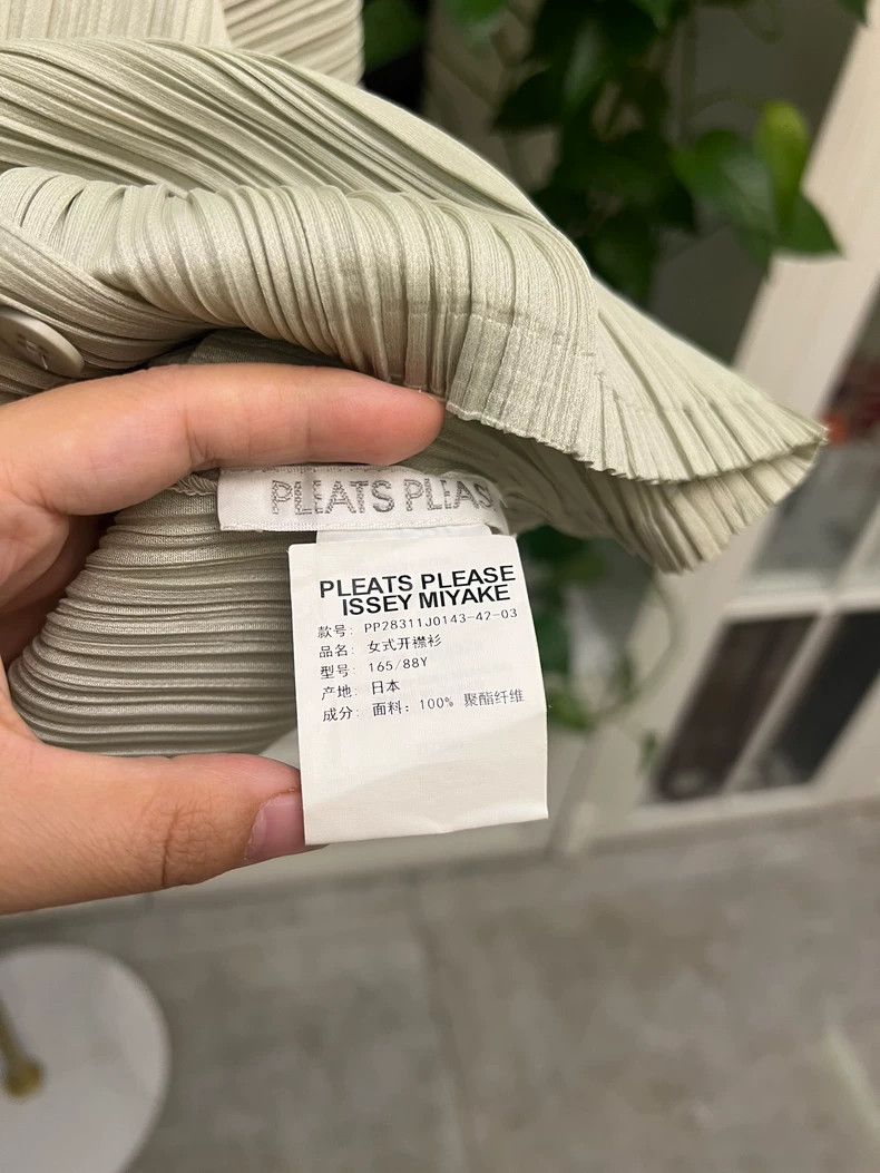 Issey Miyake Issey Miyake Green Pleated Cardigan Jacket-yf Size US M / EU 48-50 / 2 - 3 Thumbnail