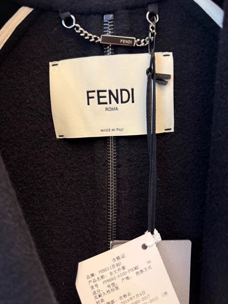 Fendi Fendi Black Women's Zip Coat with Tags-yf Size US L / EU 52-54 / 3 - 2 Thumbnail