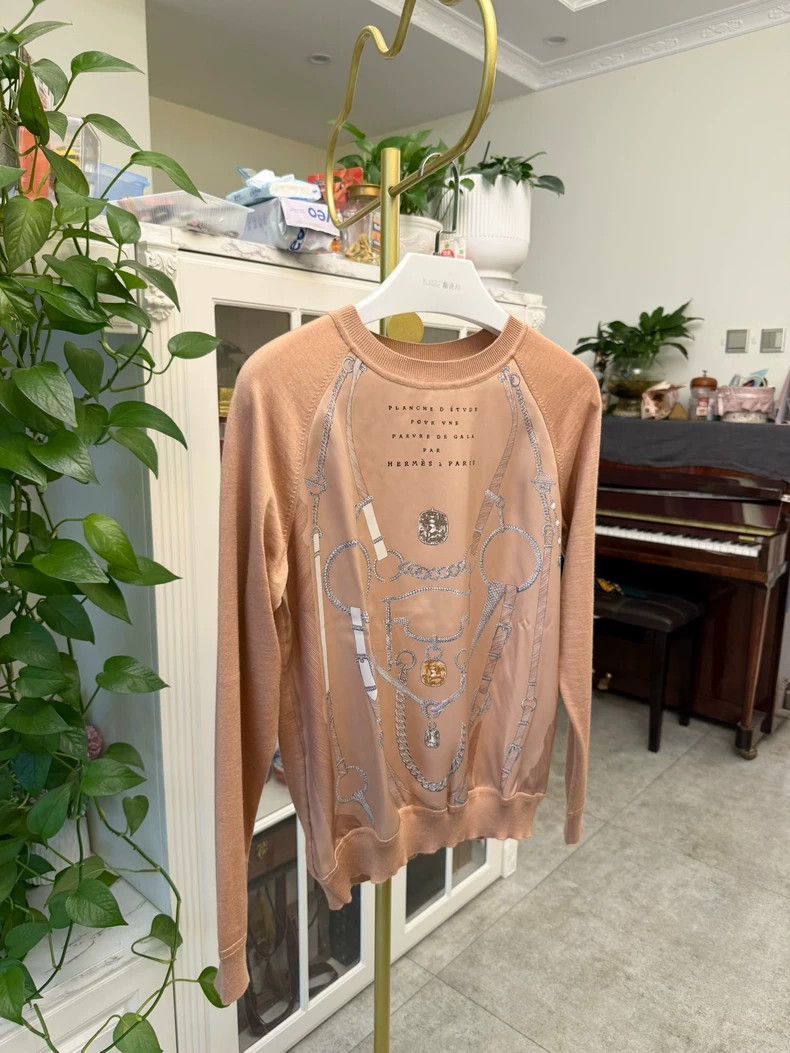 Hermes Hermes Silk Cashmere Long Sleeve Sweater-yf Size US S / EU 44-46 / 1 - 2 Thumbnail