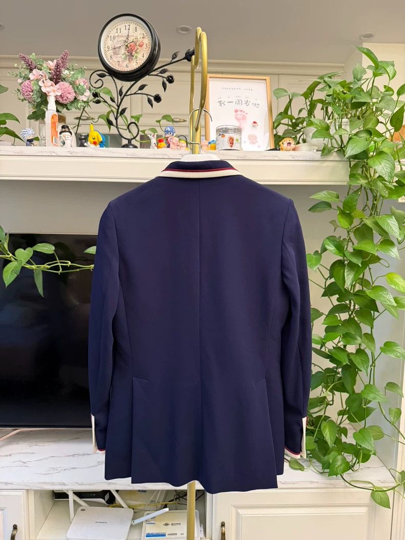 Gucci Gucci Navy Blazer with White Trim-yf Size US M / EU 48-50 / 2 - 7 Thumbnail