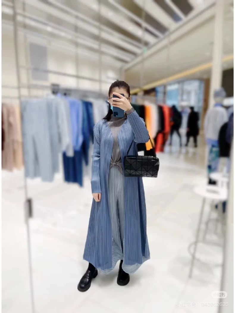 Issey Miyake Issey Miyake Long Cardigan in Haze Blue-yf Size US M / EU 48-50 / 2 - 7 Thumbnail