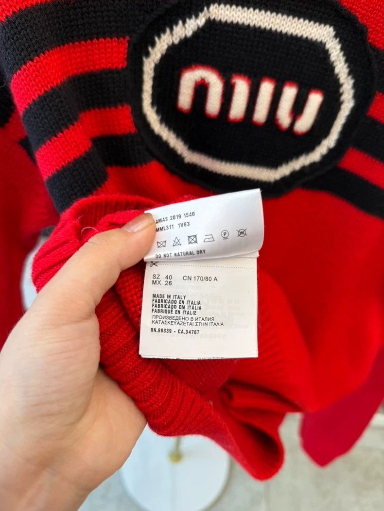 Miu Miu Red Miu Miu Wool Sweater for Sale-yf Size US M / EU 48-50 / 2 - 4 Thumbnail
