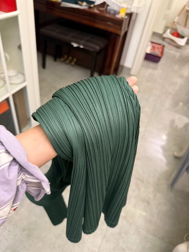 Issey Miyake Issey Miyake Long Green Dress Shirt-yf Size US M / EU 48-50 / 2 - 8 Thumbnail