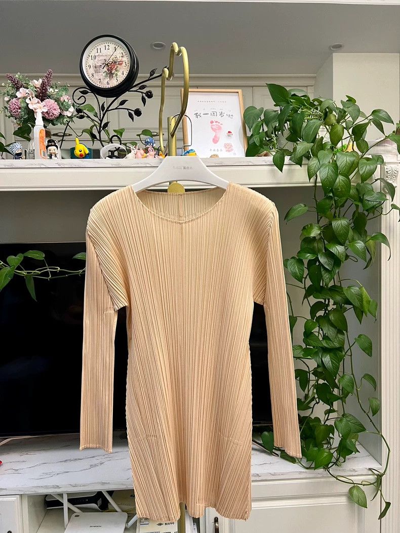 Issey Miyake Issey Miyake Long Top Dress in Beige-yf Size US M / EU 48-50 / 2 - 2 Thumbnail