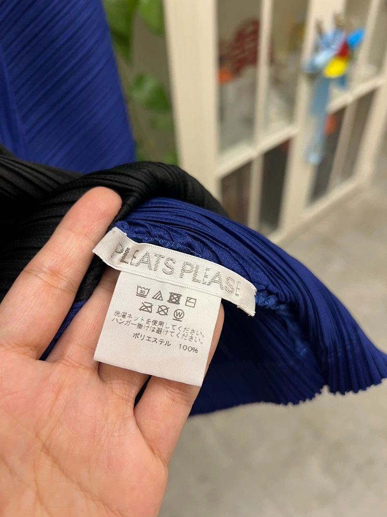 Issey Miyake Issey Miyake Long Sleeve Top Blue Black-yf Size US M / EU 48-50 / 2 - 3 Thumbnail