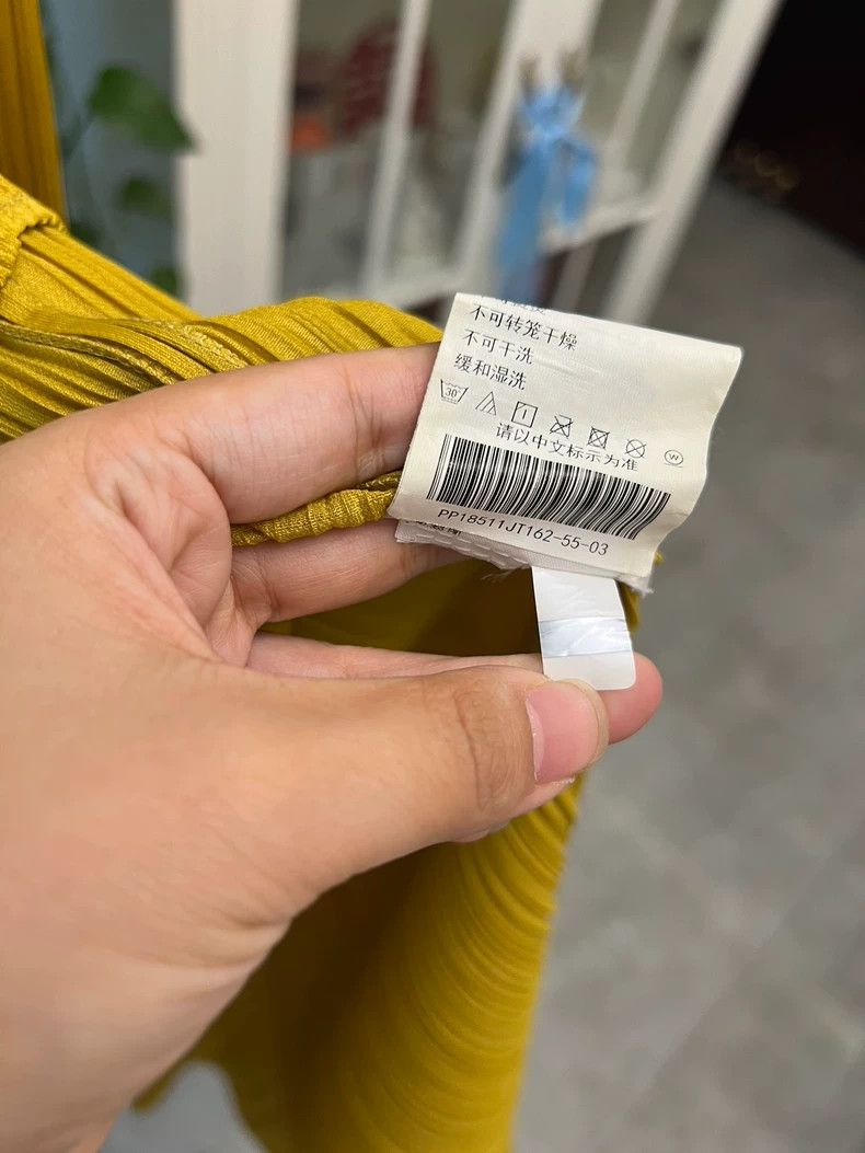 Issey Miyake Yellow Pleated Long Top Dress With Sleeves-yf Size US M / EU 48-50 / 2 - 5 Thumbnail
