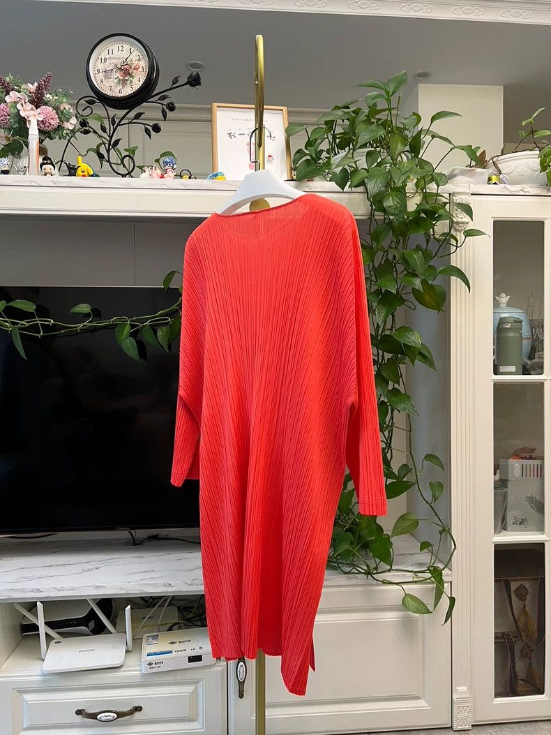 Issey Miyake Long Orange Dress Shirt with Slit-yf Size US M / EU 48-50 / 2 - 7 Thumbnail